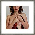 Nude With Sarong Framed Print