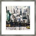 Nyc - Collage Framed Print