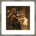 Nymphs And Satyr Framed Print
