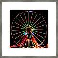 Oc Pier Ferris Wheel At Night Framed Print