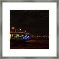 Ocean City Bridge - Lit Up For Orlando Framed Print