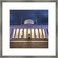 Ohio Capital At Night Framed Print