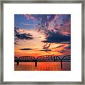 Ohio River Sunset Framed Print
