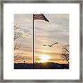 Ohio River Sunset Framed Print