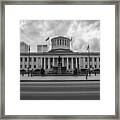 Ohio Statehouse Black And White Framed Print