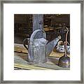 Oil And Water Cans Framed Print