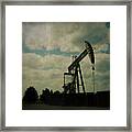 Oil Pumpjack Holga Framed Print