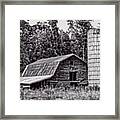 Old Barn - Bw Framed Print