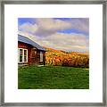 Old Barn In Autumn - Corinth Vermont Framed Print