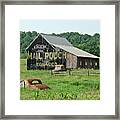 Old Barn Mail Pouch Tobacco Advertising Framed Print