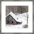 Old Barn On A Winter Day Framed Print