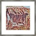 Old Barn Outhouse Falling Apart In Decay And Dilapidation Rotting Wood Overgrown Mountain Valley Sce Framed Print