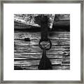 Old Door Latch Framed Print