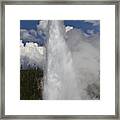Old Faithful Geyser Yellowstone Park Framed Print
