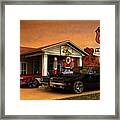 Old Gas Station American Muscle Framed Print