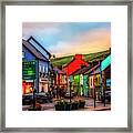 Old Irish Town The Dingle Peninsula At Sunset Framed Print