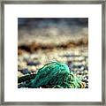 Old Rope By The Beach Framed Print