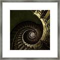 Old Rusty Spiral Staircase Framed Print