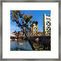 Old Sacramento Tower Bridge Framed Print