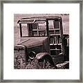 Old Truck In Sepia Framed Print