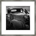 Old Vintage Chevy Pickup Truck With Ravens Framed Print