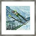Olympic Ski Jumper Framed Print