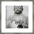 Om Mani Padme Hum Monochrome Framed Print