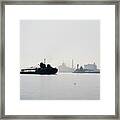 On Detroit River Framed Print