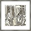 On The C Train, Nyc Framed Print