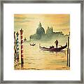 On The Grand Canal Venice Italy Framed Print