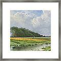 On The Meadows Of Old Newburyport Framed Print