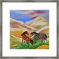 On The Mountian Framed Print