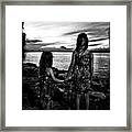 On The Neches Framed Print