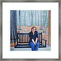 On The Porch Swing Framed Print