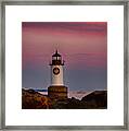 On The Rocks Fort Pickering Lighthouse Framed Print