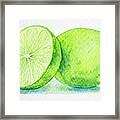 One And A Half Limes Framed Print