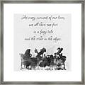 One Foot In A Fairy Tale Black And White Framed Print