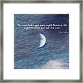 One Moon Framed Print