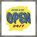 Open Sign Framed Print