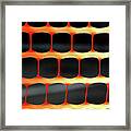 Orange Motif-construction Fence Framed Print