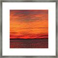 Orange Sunset On The New Jersey Shore Framed Print