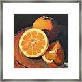 Oranges In Late Afternoon Sunlight Framed Print