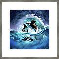 Orca Wave Framed Print