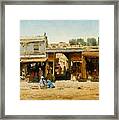 Oriental Market Scene Framed Print