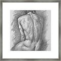 Original Drawing Male Nude Man #17325 Framed Print
