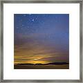 Orion's Belt And My Tent Framed Print