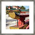 Ornate Details O Heian Jingu Shrine In Kyoto Framed Print