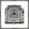 Orsay Clock In Mono Framed Print