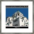 Our Lady Of Victory Basilica With Bible Quote Framed Print