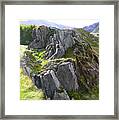 Outcrop In Snowdonia Framed Print